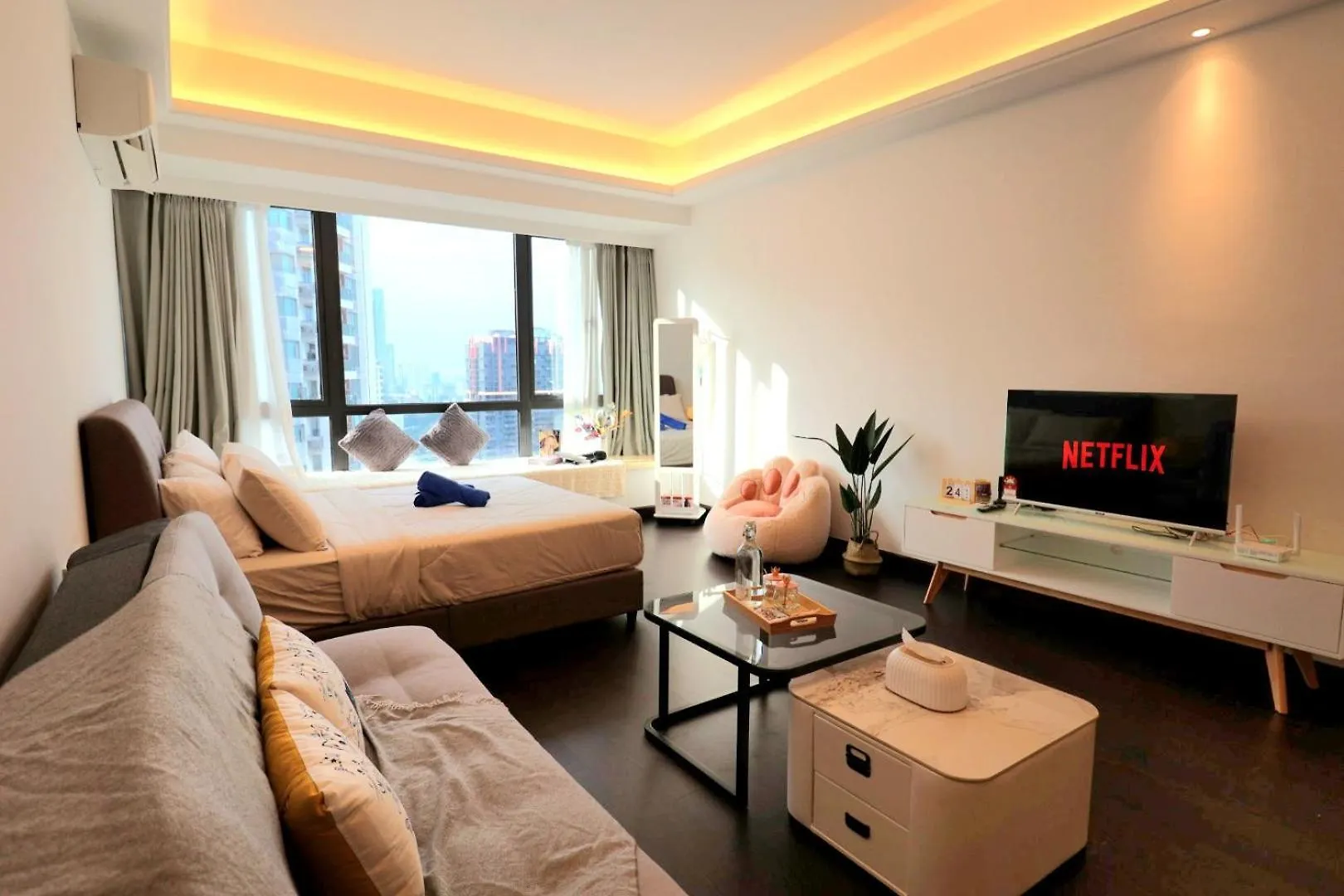 R&F Phase2 简约设计单间三人skylineview Lägenhet Johor Bahru